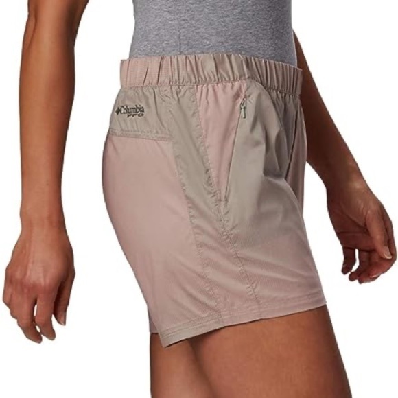 Columbia women’s Tidal spray stretch windbreaker iridescent shorts Sz-L. N13 - Picture 2 of 14